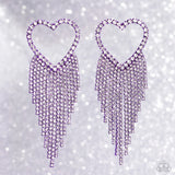 Sumptuous Sweethearts Purple ✧ Heart Post Earrings