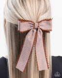 Checkered Chic Brown ✧ Hair Bow Clip