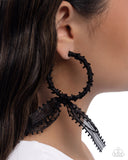 Brand New Bow Black ✧ Hoop Earrings