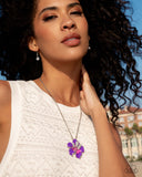 Floral Front Purple ✧ Necklace