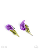 Tulip Tribute Purple ✧ Clip-On Earrings