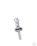 Family is the Key  Silver  ✧ Rhodium Plated Charm