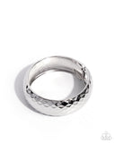 Textured Transit Silver ✧ Hinged Bracelet