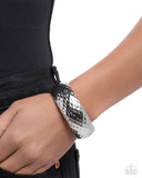Textured Transit Silver ✧ Hinged Bracelet