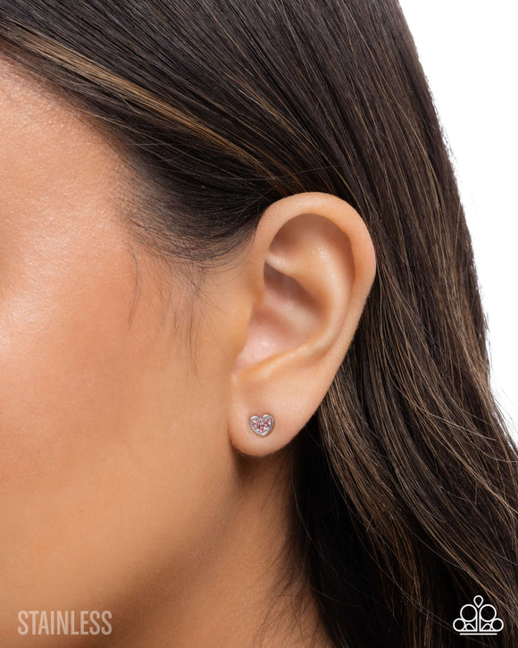 All My Affection Pink ✧ Heart Post Earrings