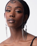 Focused Fringe Black ✧ Earrings