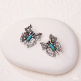 Hovering Harmony Blue ✧ Butterfly Post Earrings