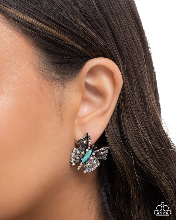 Hovering Harmony Blue ✧ Butterfly Post Earrings