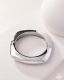 Rounded Reflection Silver ✧ Hinged Bracelet