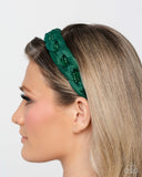 Beaded Boarding School Green ✧ Headband