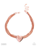 Gathered Galentine Copper ✧ Heart Necklace