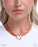 Gathered Galentine Copper ✧ Heart Necklace