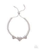 THRICE As Nice Silver ✧ Heart Sliding Bead Bracelet