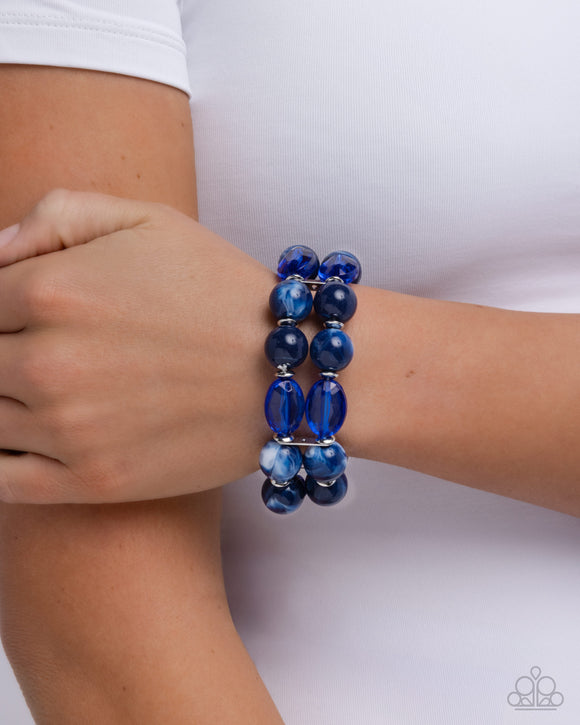 Stacked Season Blue ✧ Stretch Bracelet