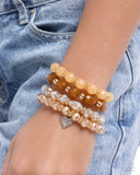 Adorable Array Brown ✧Stretch Bracelet