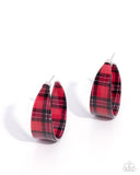 Fabulous Flannel Red ✧ Earrings