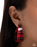 Fabulous Flannel Red ✧ Earrings