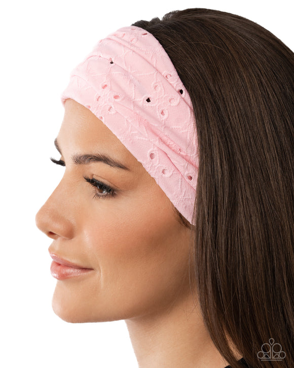 Eyelet Elegance Pink ✧ Headband