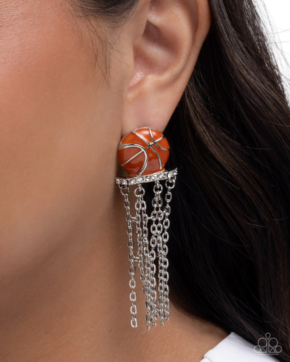 Slam Dunk Shimmer Orange ✧ Post Earrings