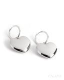 Crush Rhodium ✧ Heart Earrings