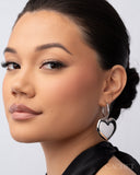 Crush Rhodium ✧ Heart Earrings