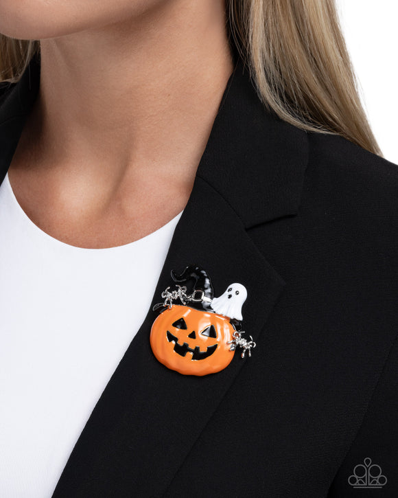 Historic Halloween Orange ✧ Brooch