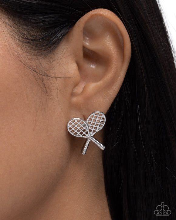 Tennis Team Silver ✧ Post Earrings