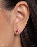 Teardrop Transit Pink ✧ Stainless Steel Post Earrings