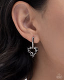 Cheetah Chemistry Black ✧ Heart Hinge Hoop Earrings