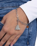 Elaborate Evergreen White ✧ Rhodium Plated Charm