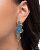 Fluid Fashion Blue ✧ Post Earrings