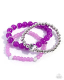 Imperial Impression Purple ✧ Heart Stretch Bracelet