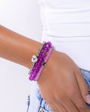 Imperial Impression Purple ✧ Heart Stretch Bracelet