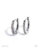 Fixed Flair White ✧  Hinged Hoop Earrings