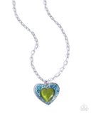 Courting Cache Green ✧ Heart Necklace