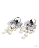 Flared Fringe Black ✧ Post Earrings