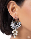 Flared Fringe Black ✧ Post Earrings