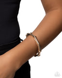 Textured Tale Gold ✧ Hinged Bracelet