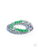 Fashionable Freedom Green ✧ Stretch Bracelet