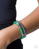 Fashionable Freedom Green ✧ Stretch Bracelet
