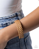 Woven Worth Brown ✧ Bangle Bracelet