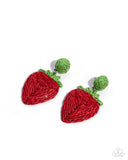 Strawberry Silhouette Red ✧ Post Earrings