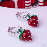 Strawberry Picnic Red ✧ Hoop Earrings