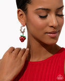 Strawberry Picnic Red ✧ Hoop Earrings