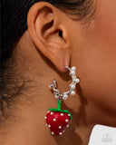 Strawberry Picnic Red ✧ Hoop Earrings