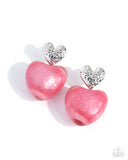 Mesmerizing Melody Pink ✧ Heart Post Earrings