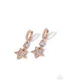 Counting Constellations Gold ✧ Hinged Hoop Earrings