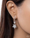 Counting Constellations White ✧ Hinge Hoop Earrings