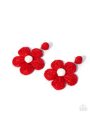 Double Daisies Red ✧ Post Earrings