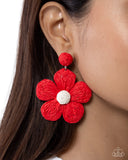 Double Daisies Red ✧ Post Earrings